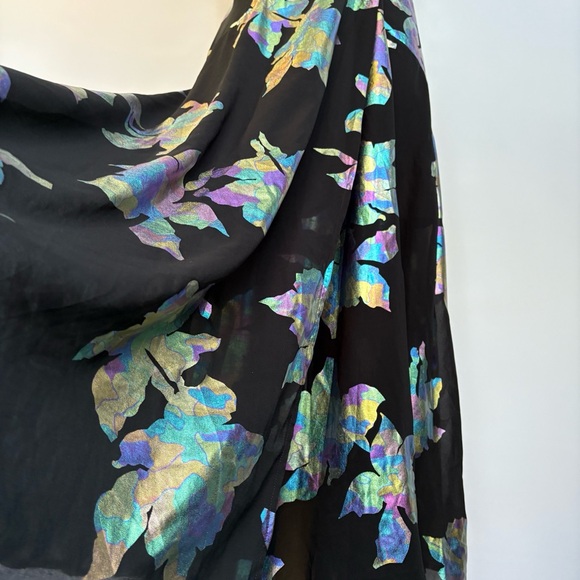 MWT Anthropologie Hutch Iridescent Floral Wrap Maxi Dress S Petite - Picture 11 of 17